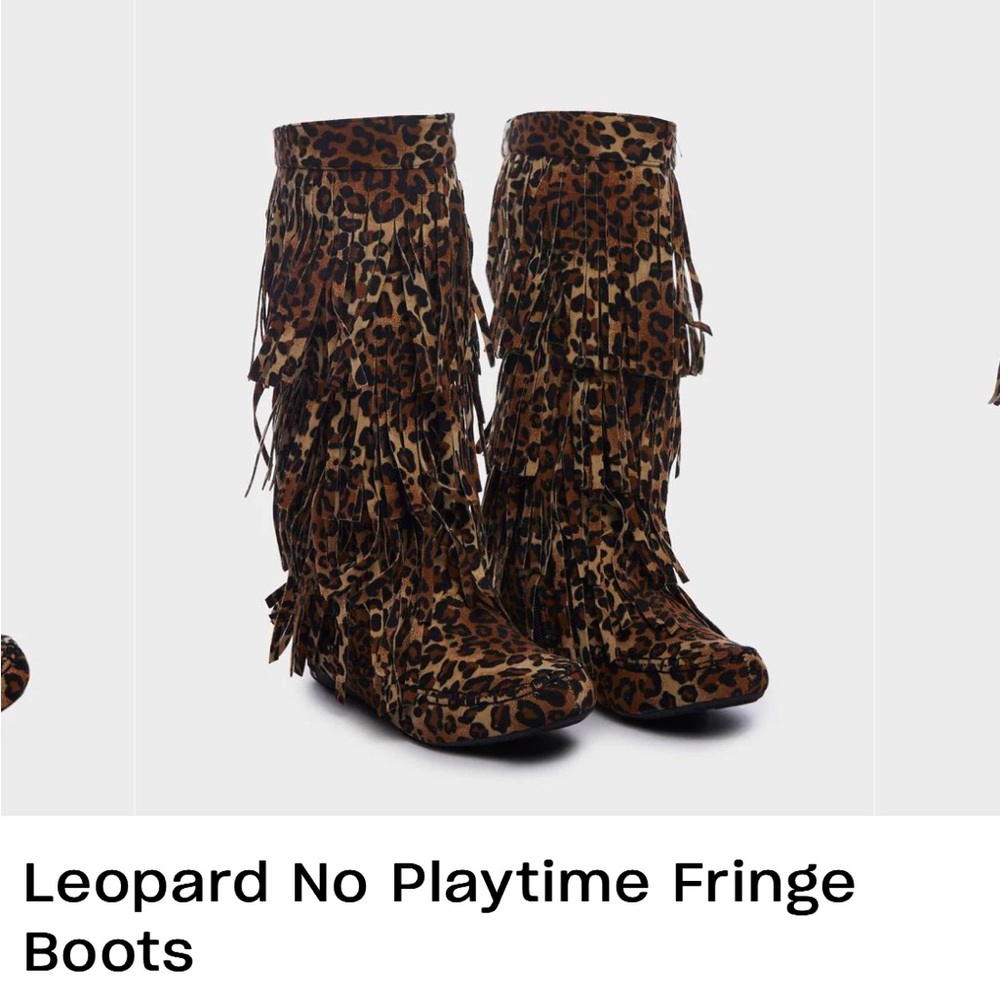 Leopard Fringe Boots BRAND NEW*
